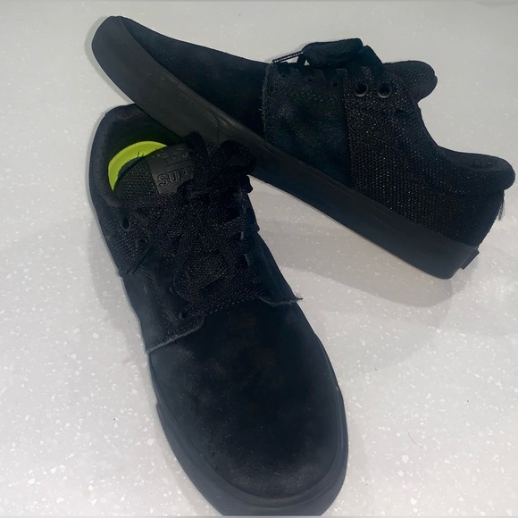 Mens Black Suede Supra Stacks Vulc II Skateboarding Sneakers- 9 - Picture 2 of 6